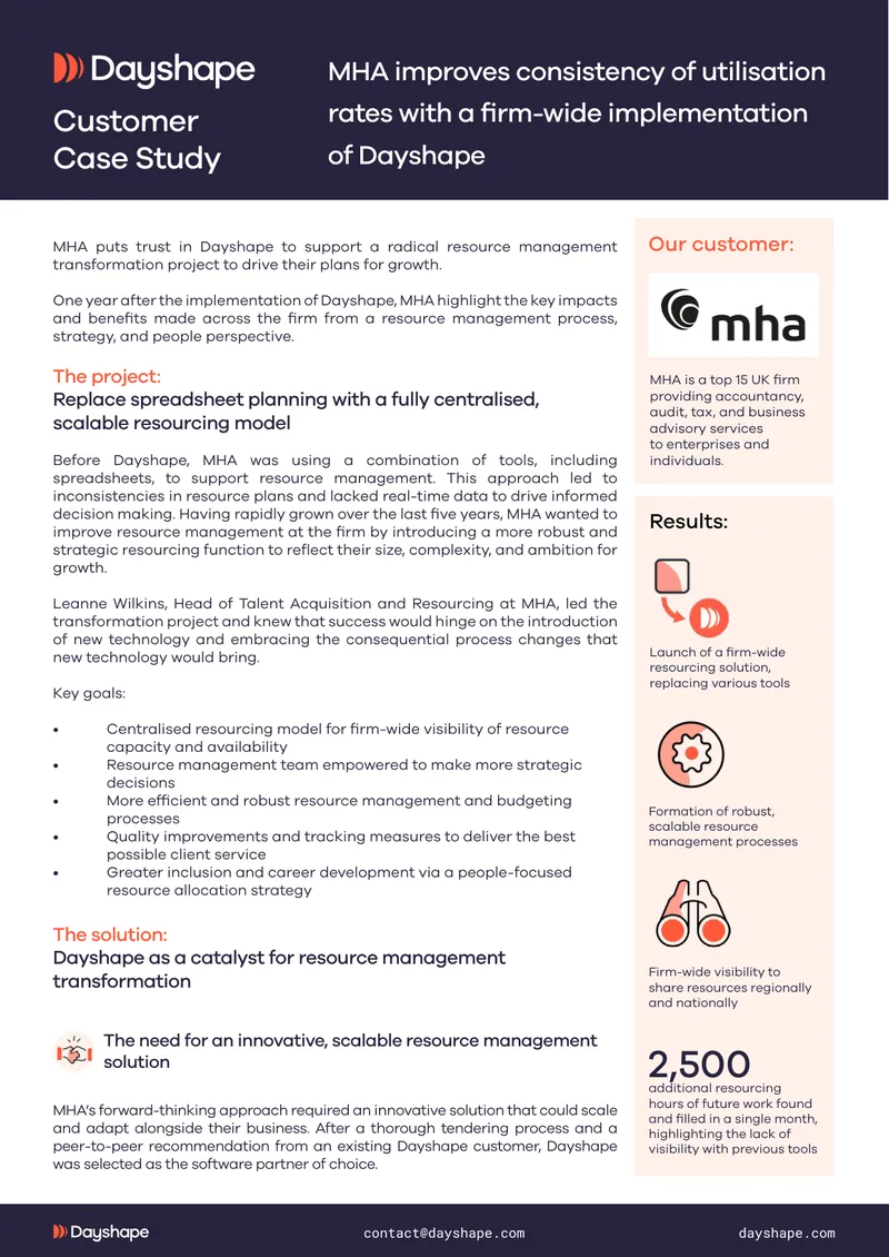 MHA Resource Management Transformation Case Study