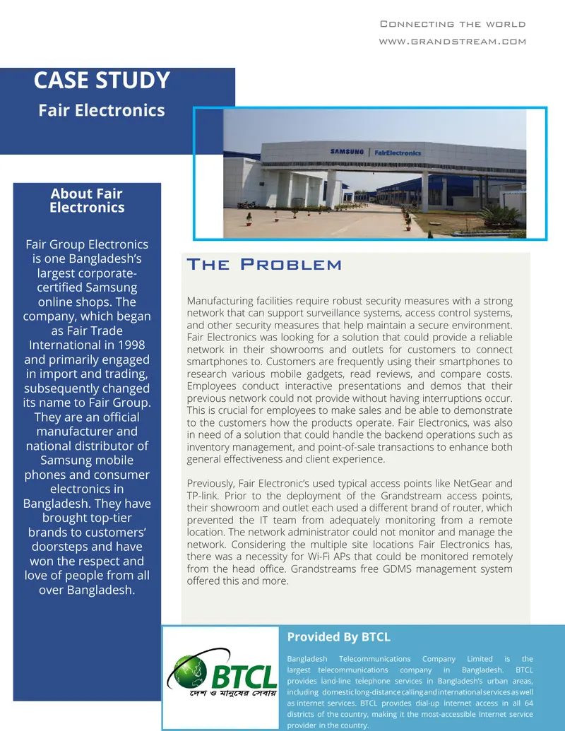 Fair Electronics Network Infrastructure Case Study