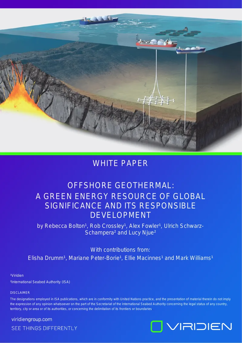 Offshore Geothermal Development and Its Global Significance