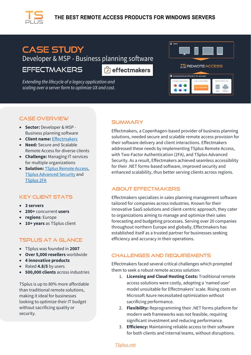 Effectmakers Remote Access Implementation Case Study