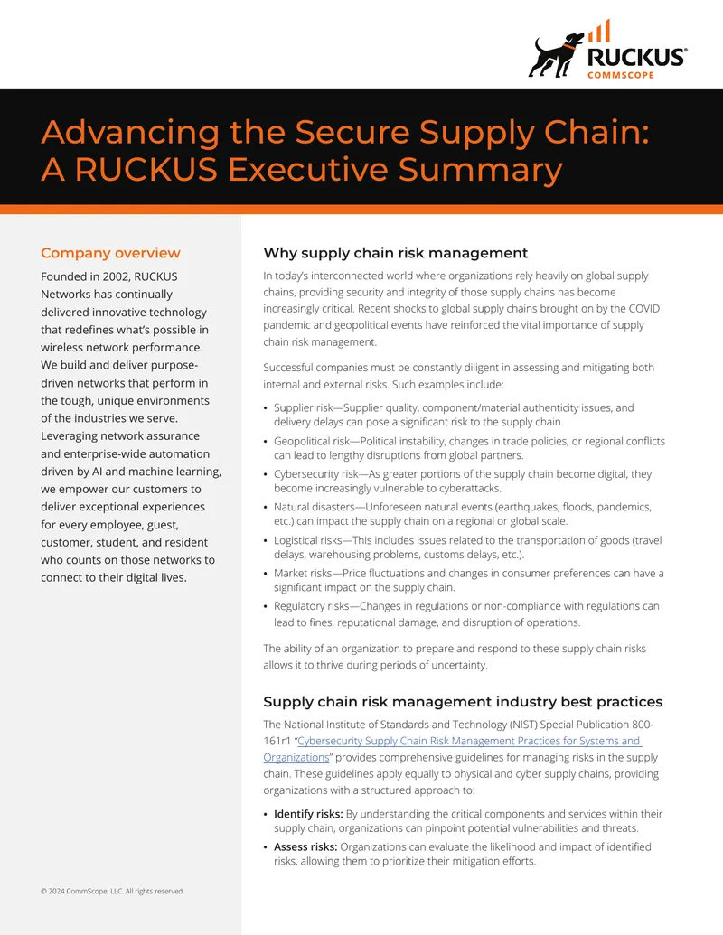 Advancing Secure Supply Chain Risk Management preview page 1
