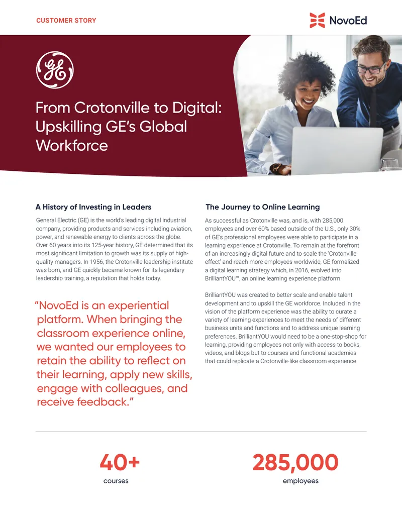 Digital Learning Transformation at General Electric