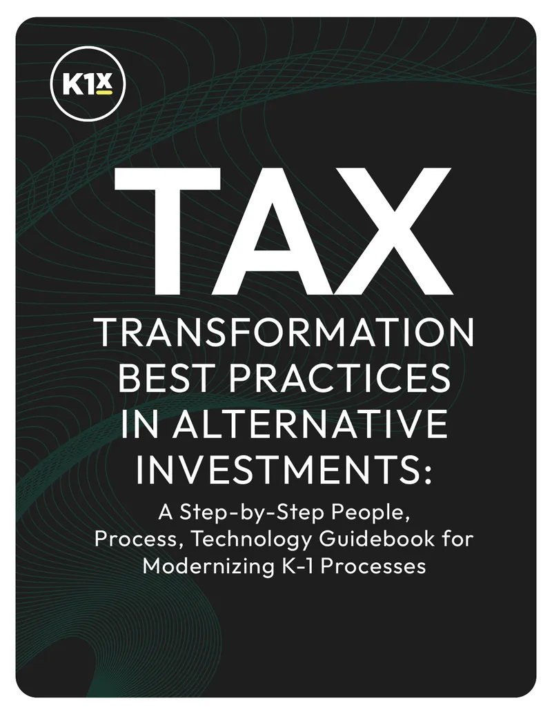 Tax Transformation Best Practices in Alternative Investments