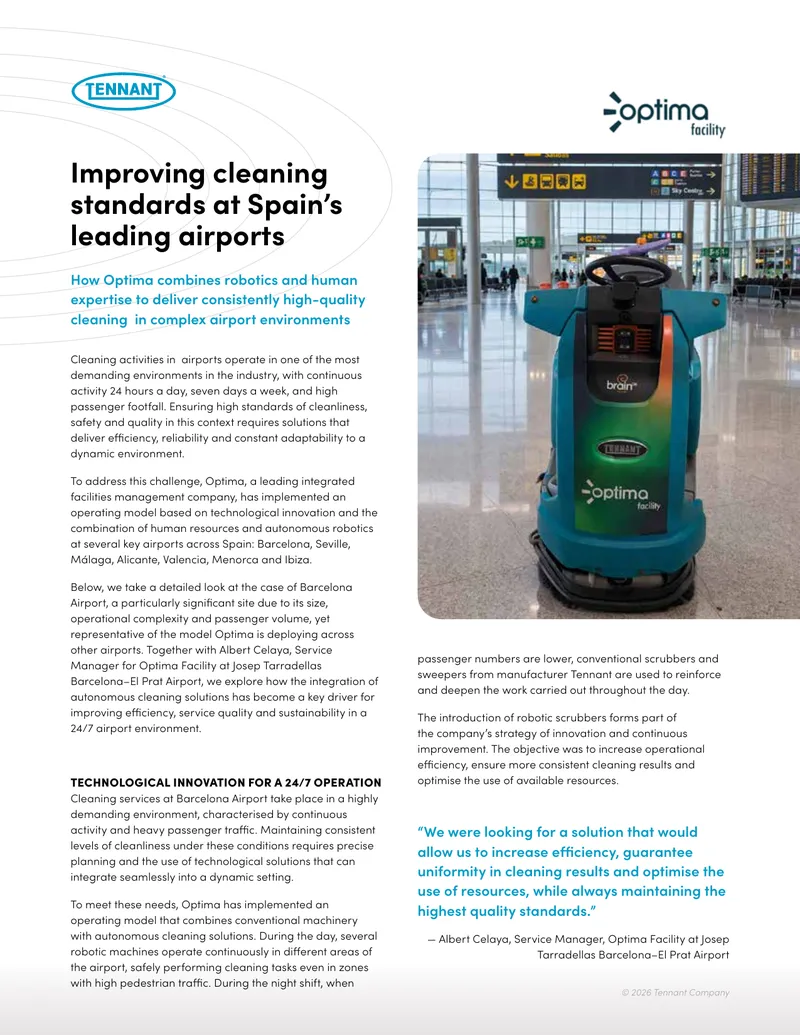 Robotic Cleaning Solutions in Spanish Airports