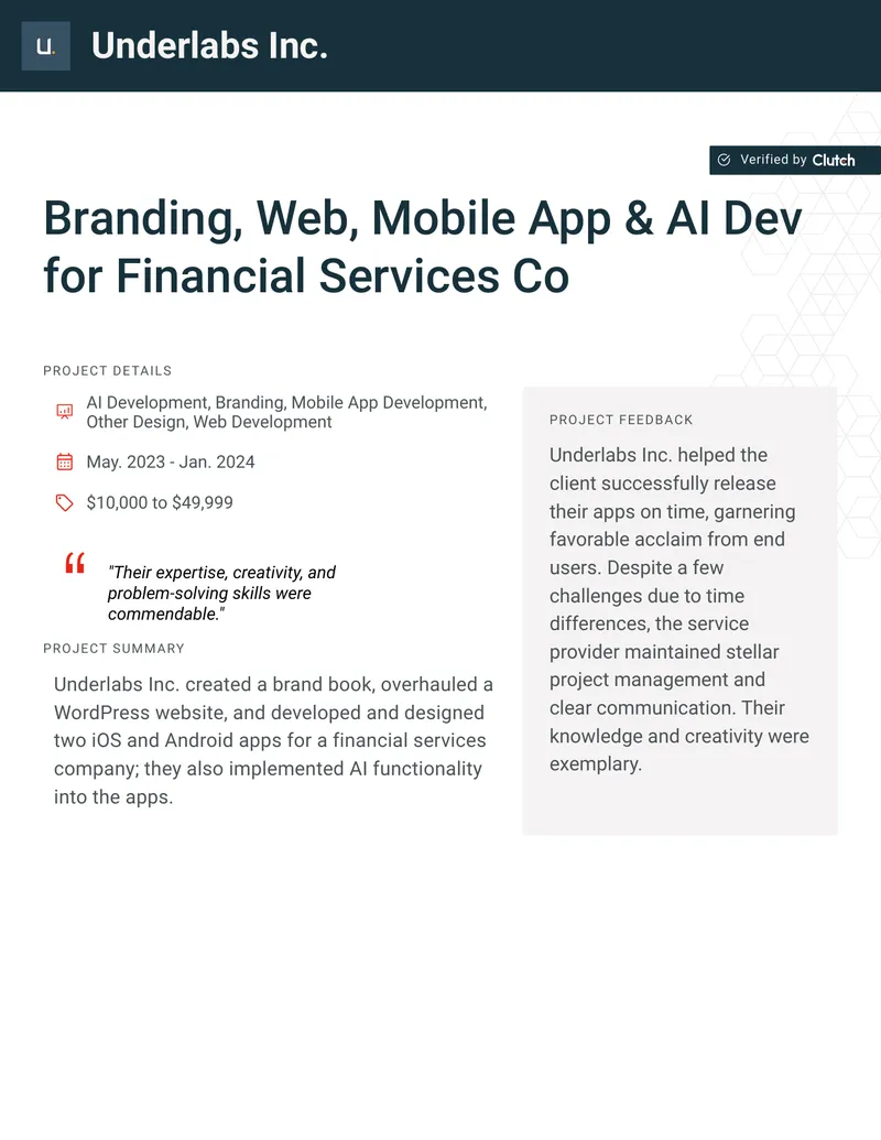 Mobile App Development for Financial Services Company