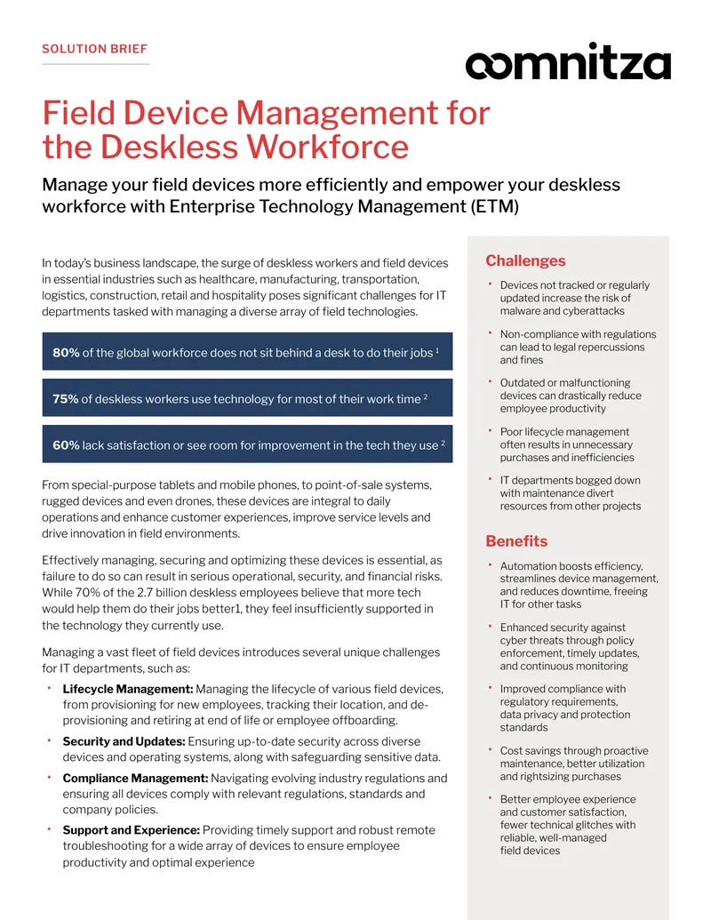 Field Device Management for Deskless Workforce