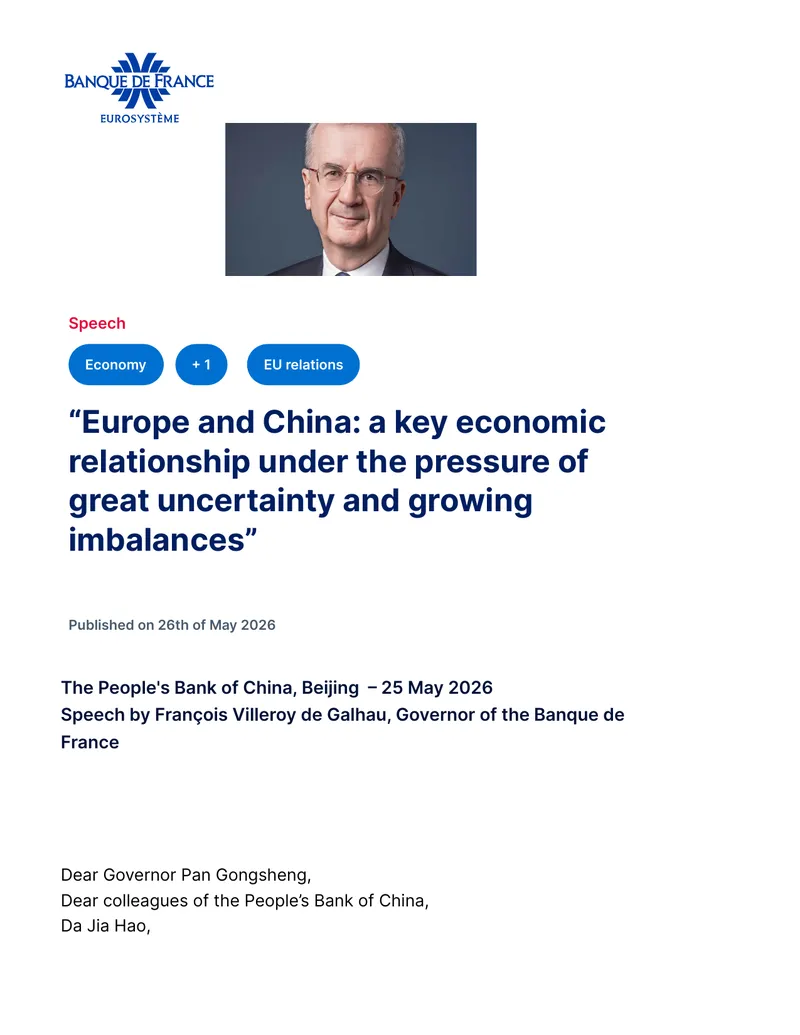 EU-China Economic Relations and Global Imbalances