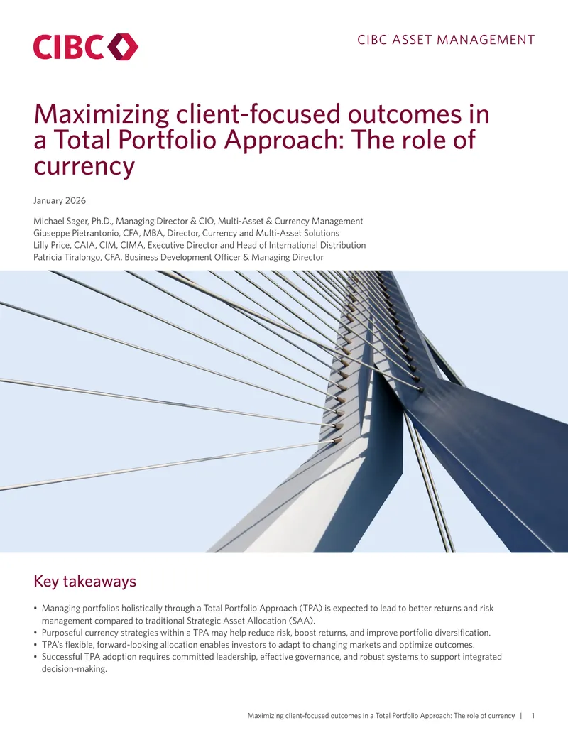 Total Portfolio Approach and Currency Management