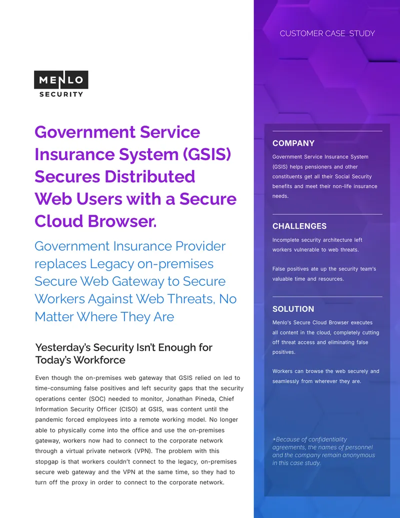 Government Service Insurance System Case Study