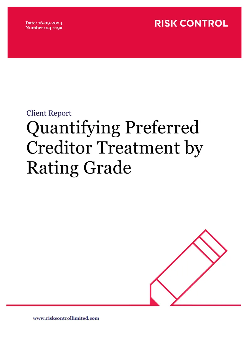 Quantifying Preferred Creditor Treatment by Rating Grade