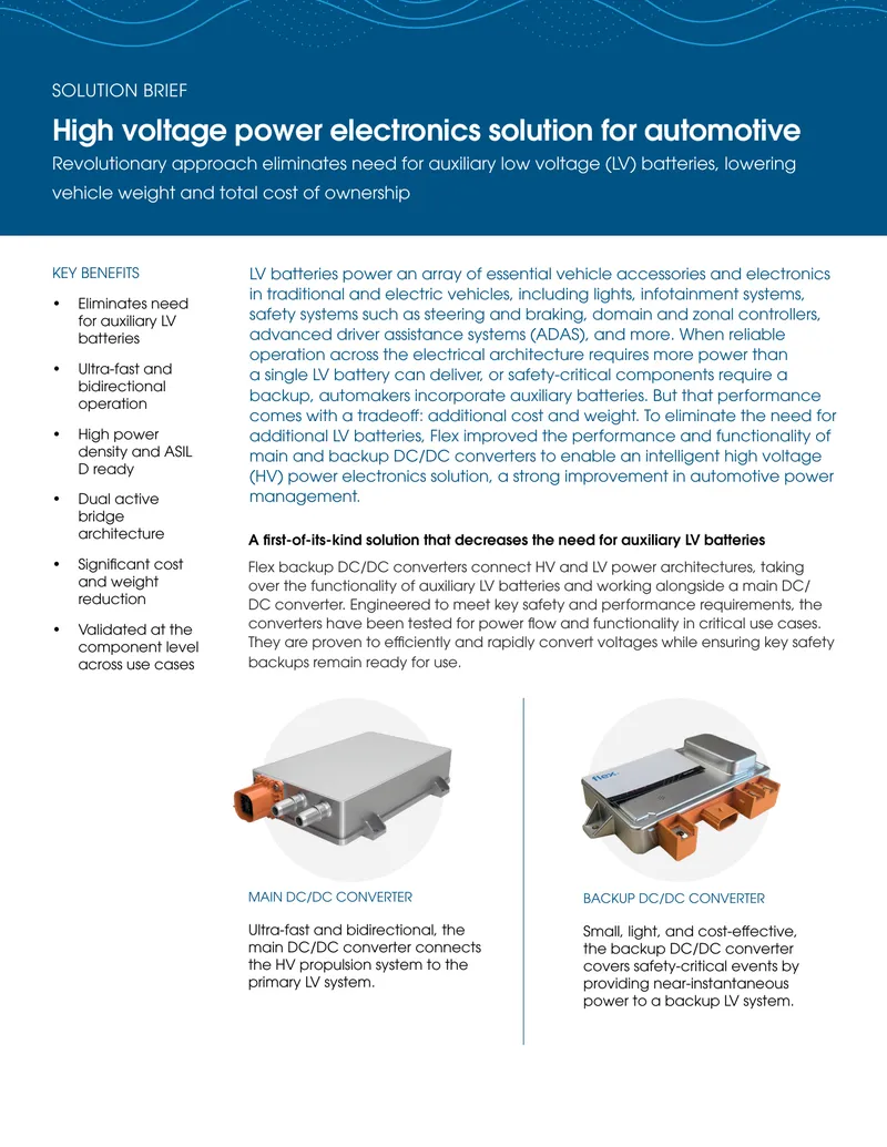High Voltage Power Electronics Solution for Automotive