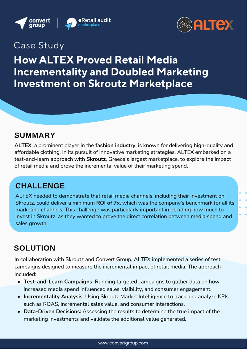 ALTEX Retail Media Incrementality Case Study