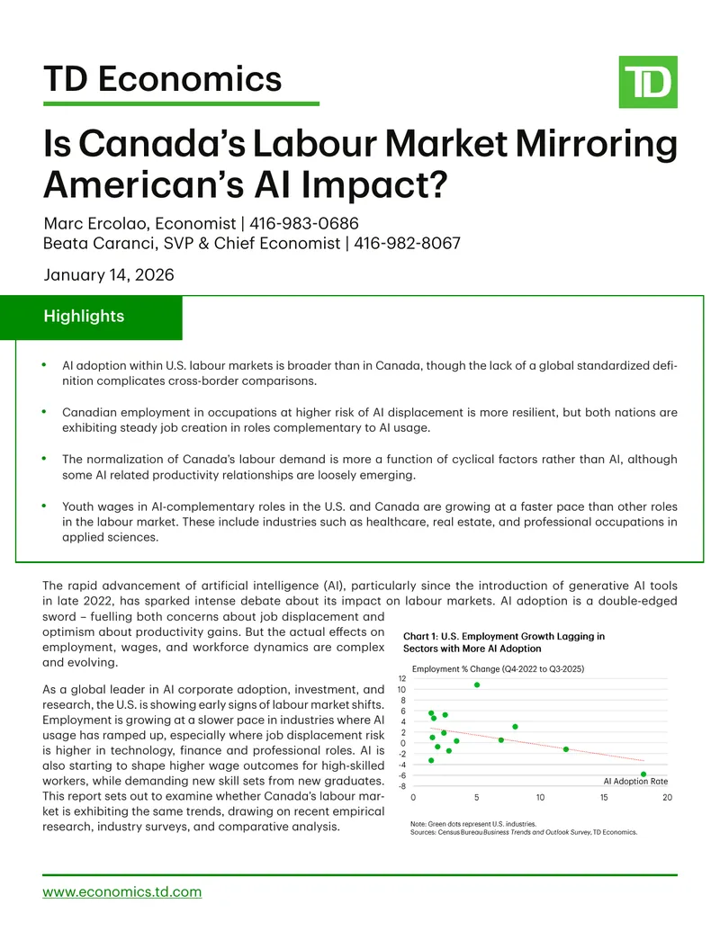 Canada's Labour Market and AI Adoption Trends