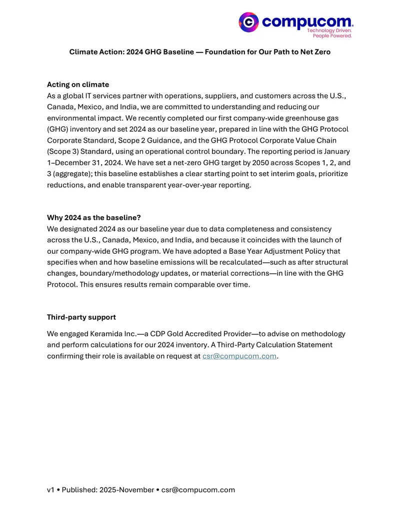 Climate Action 2024 GHG Baseline Report
