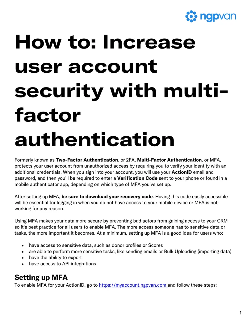 Multi-Factor Authentication Setup Guide