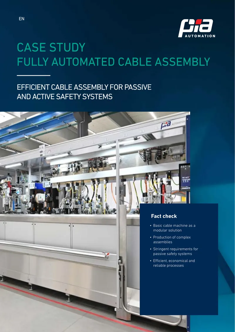 Fully Automated Cable Assembly for Safety Systems