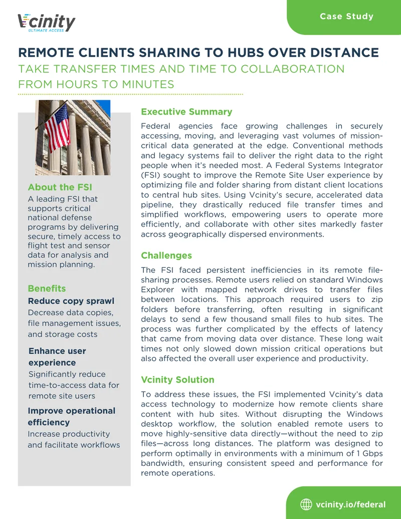 Federal Systems Integrator Remote Data Access Case Study