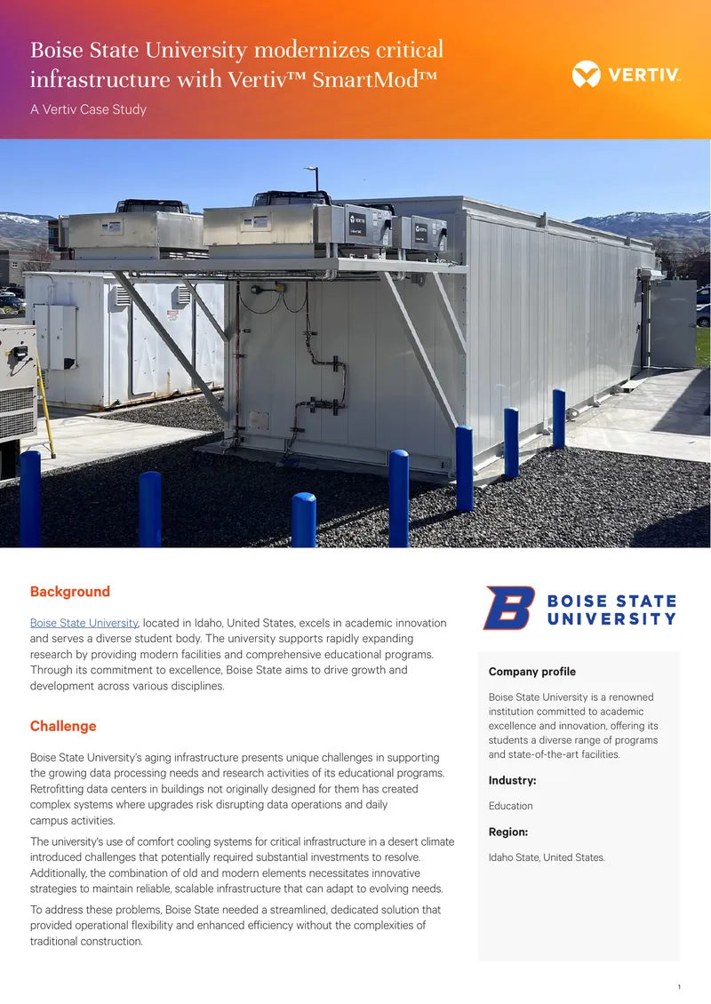 Boise State University Infrastructure Modernization Case Study