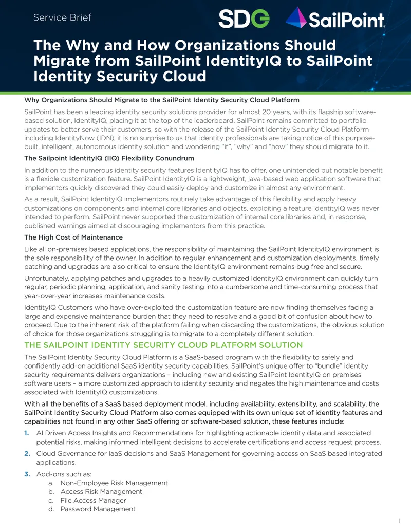 Migration Strategies for SailPoint Identity Security Cloud