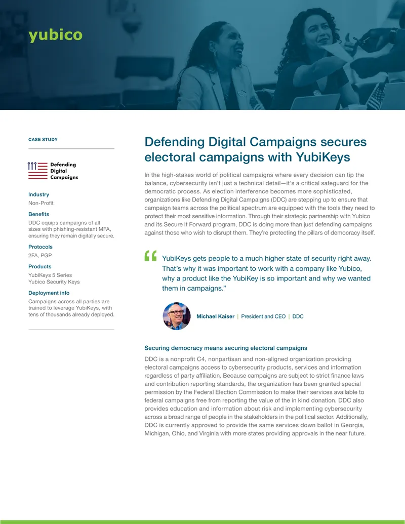 Cybersecurity Support for Electoral Campaigns
