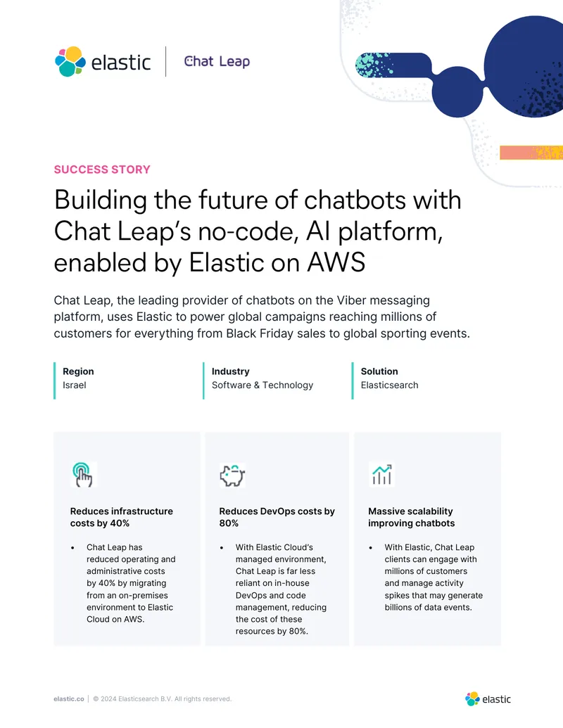 Chat Leap Success Story with Elastic on AWS