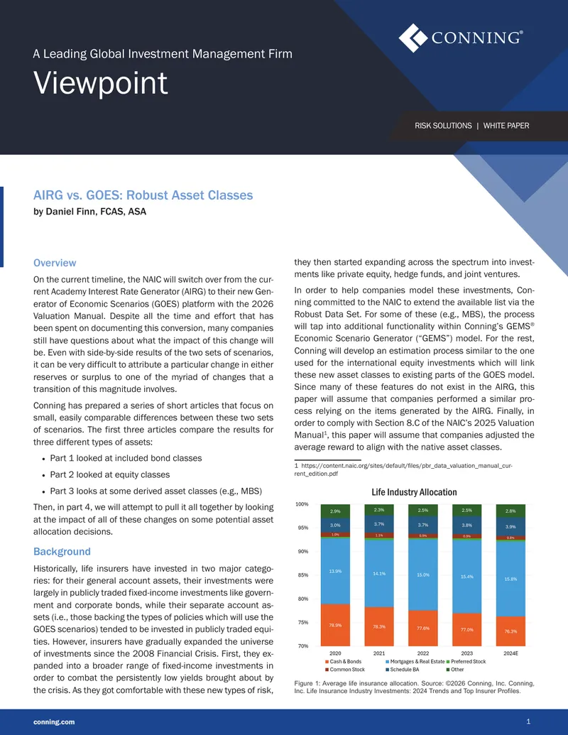 AIRG vs. GOES: Robust Asset Classes Analysis
