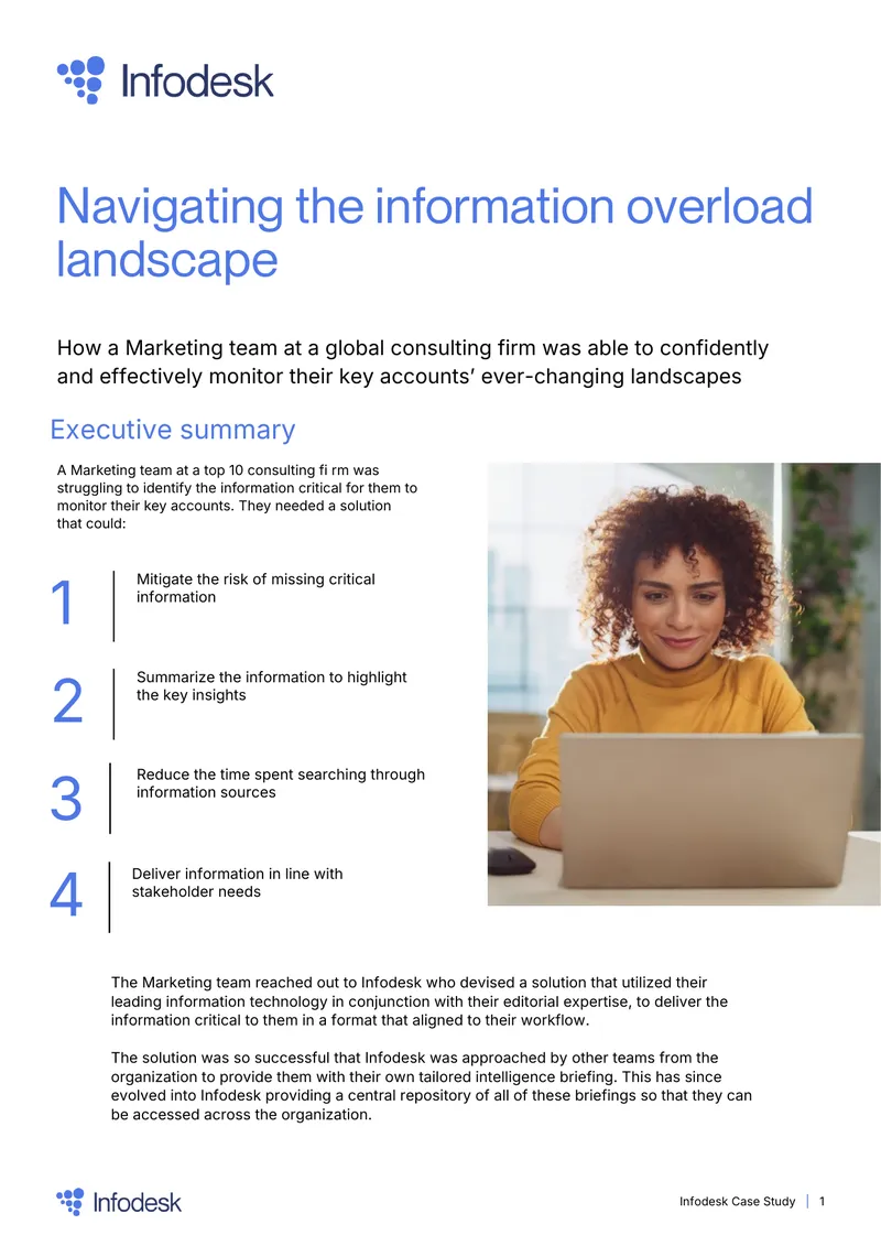 Infodesk Marketing Team Case Study