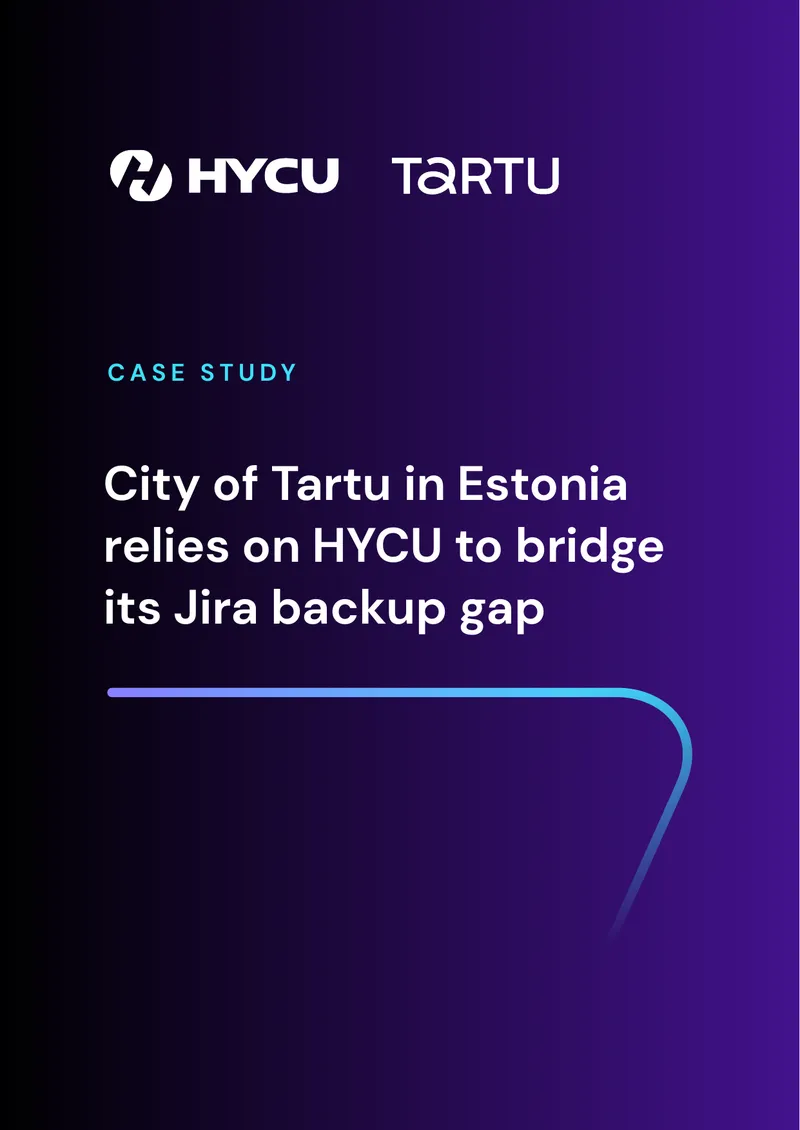 City of Tartu Jira Backup Solution Case Study