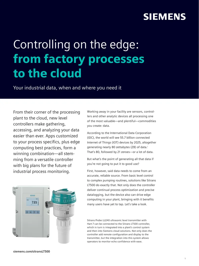 Edge Computing and Data Management in Industrial Processes