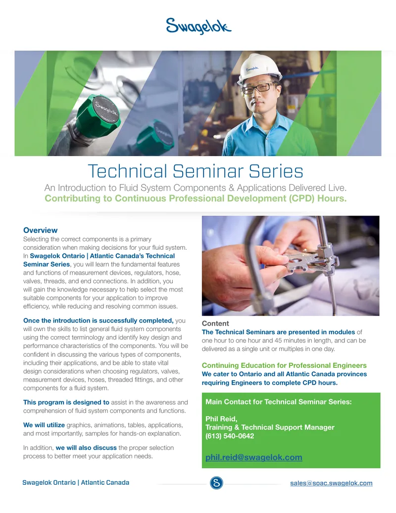 Technical Seminar Series on Fluid System Components