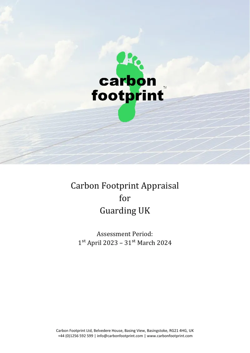 Guarding UK Carbon Footprint Assessment Report