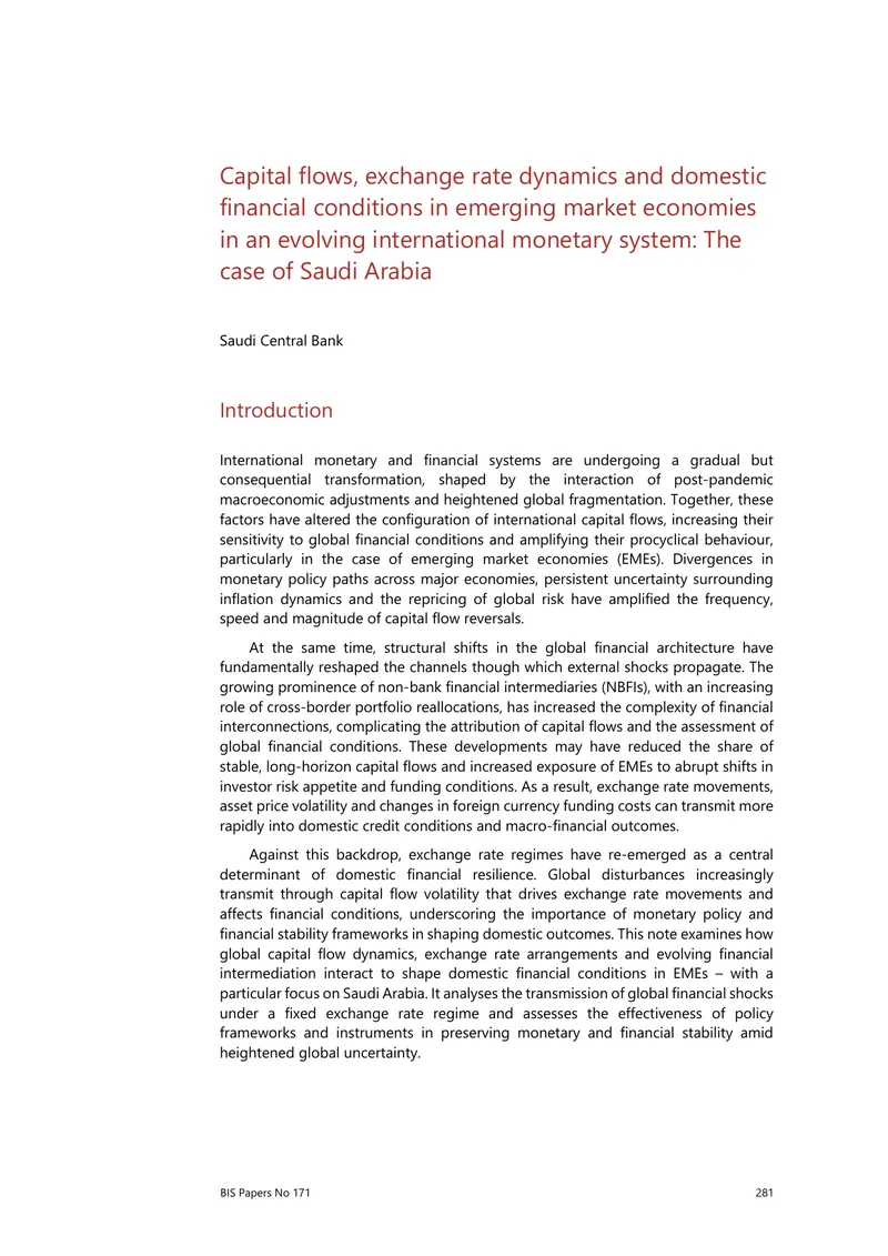 Capital Flows and Financial Conditions in Saudi Arabia