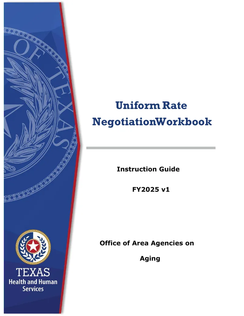 Uniform Rate Negotiation Workbook Instruction Guide