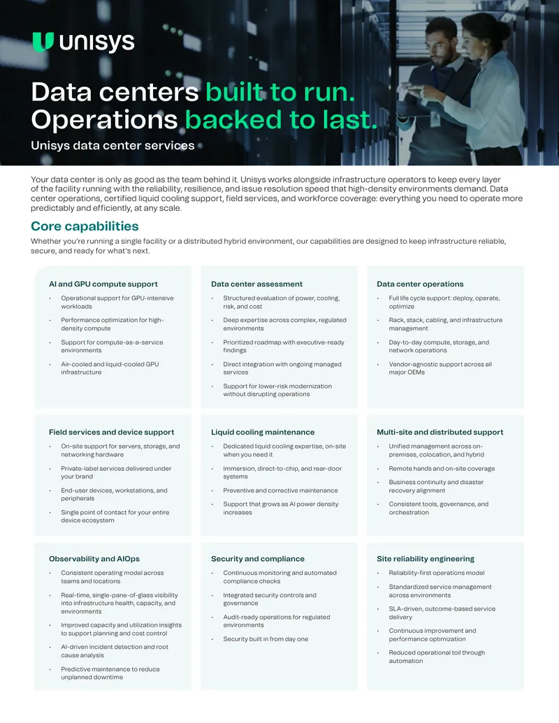 Unisys Data Center Services Overview