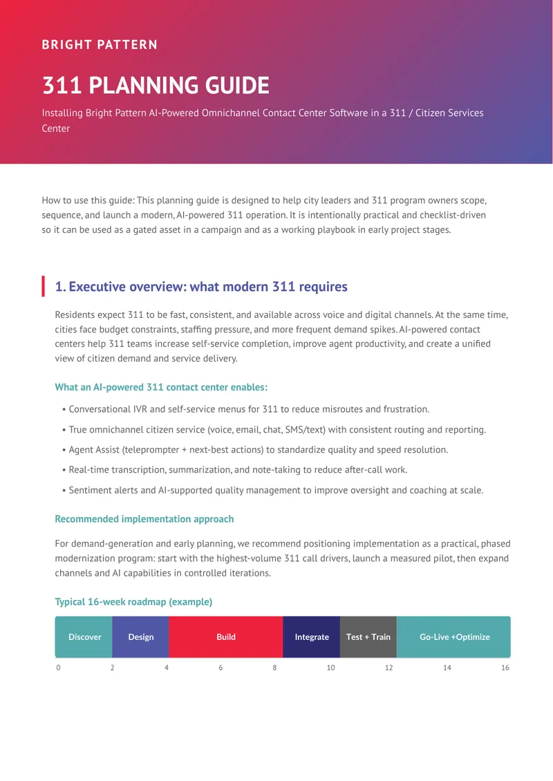 AI-Powered 311 Planning and Implementation Guide