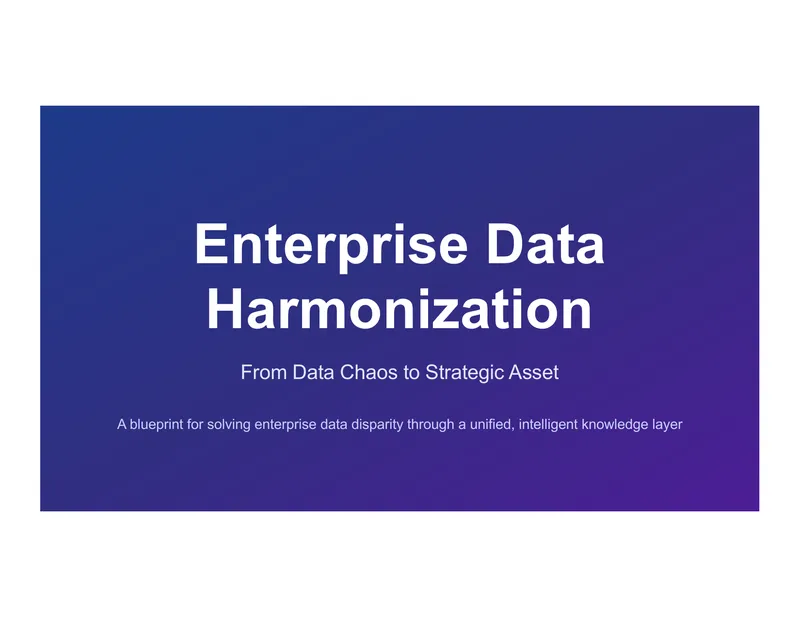 Enterprise Data Harmonization Strategy Guide