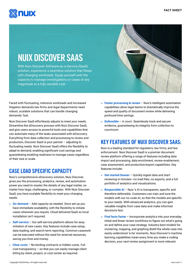 Nuix Discover SaaS eDiscovery Solution Overview