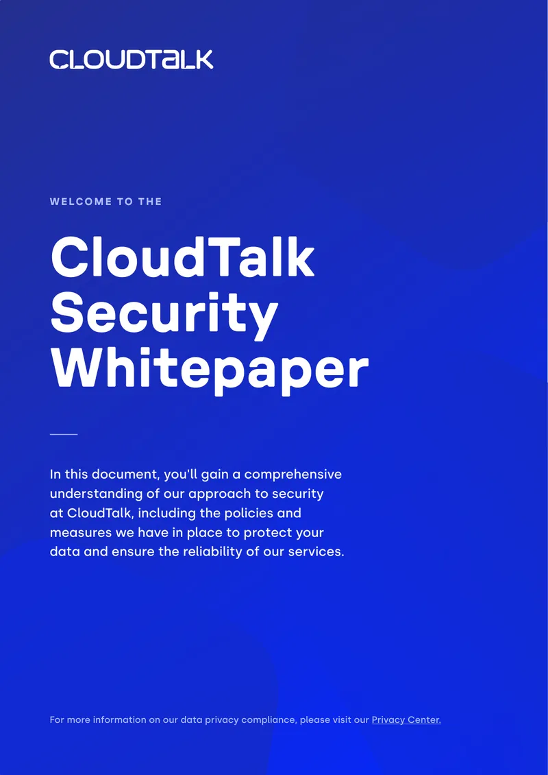 CloudTalk Security Framework Whitepaper