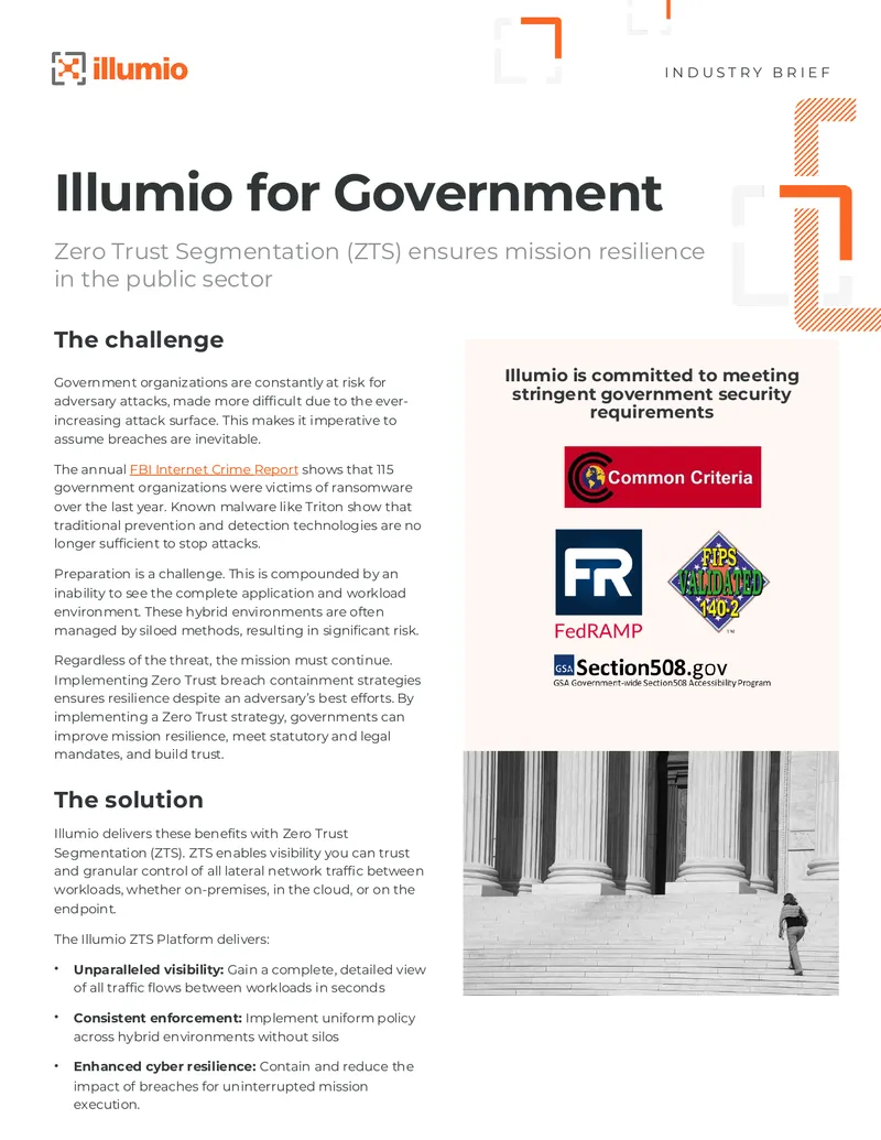 Zero Trust Segmentation for Government Resilience
