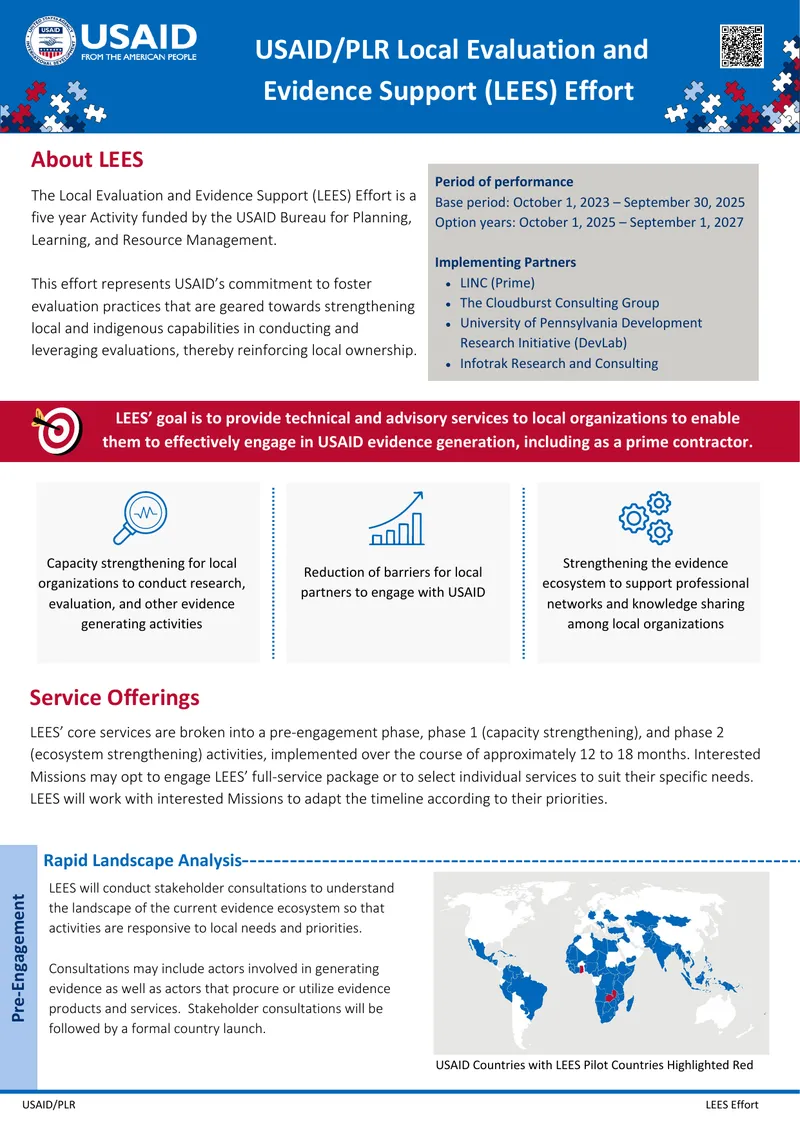 Local Evaluation and Evidence Support Effort Overview