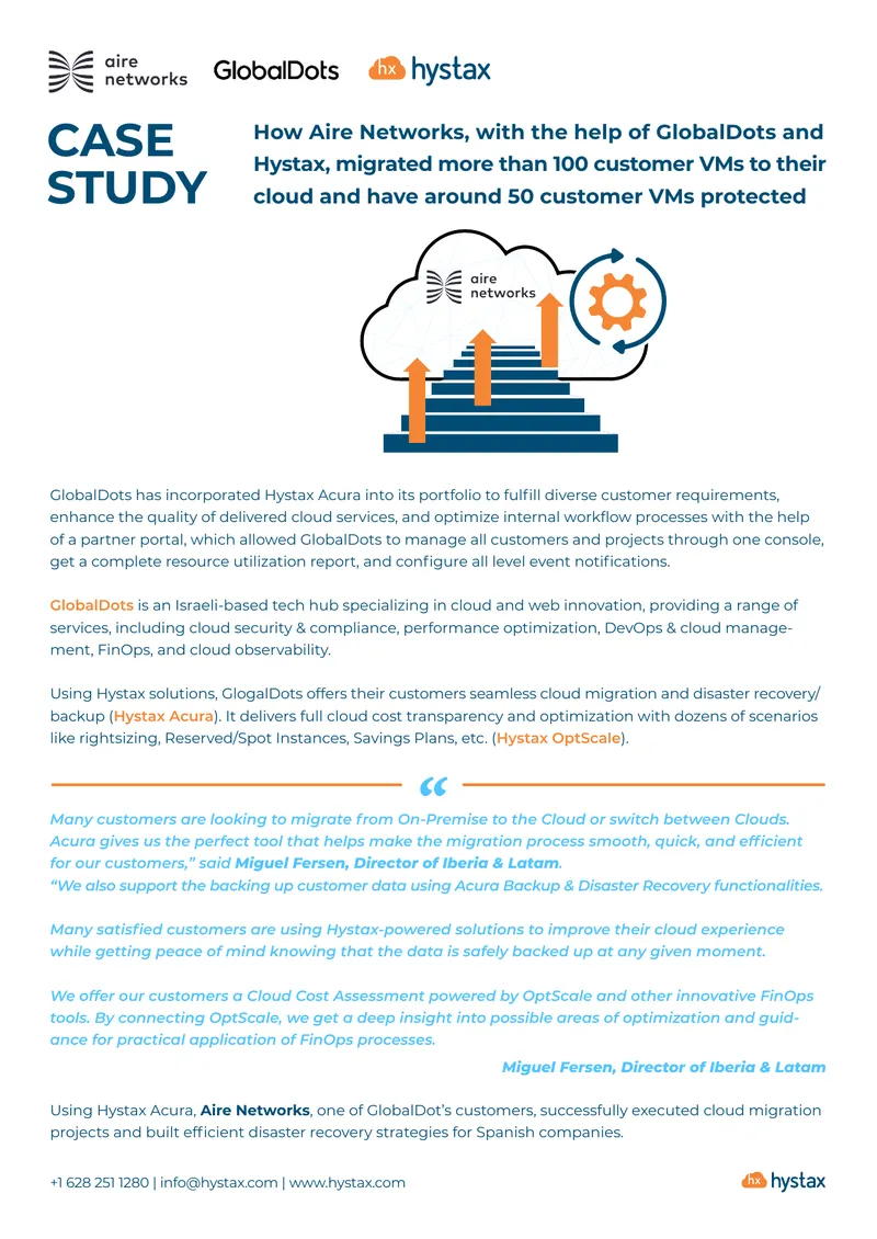 Aire Networks Cloud Migration and Disaster Recovery Case Study