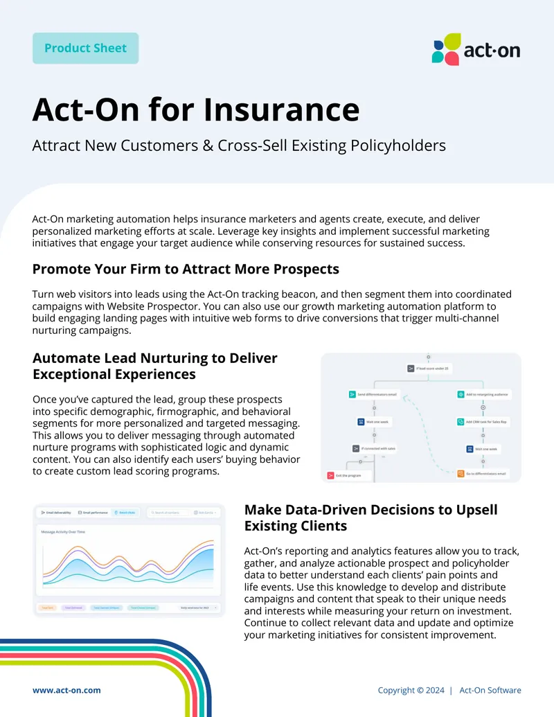 Act-On Marketing Automation for Insurance