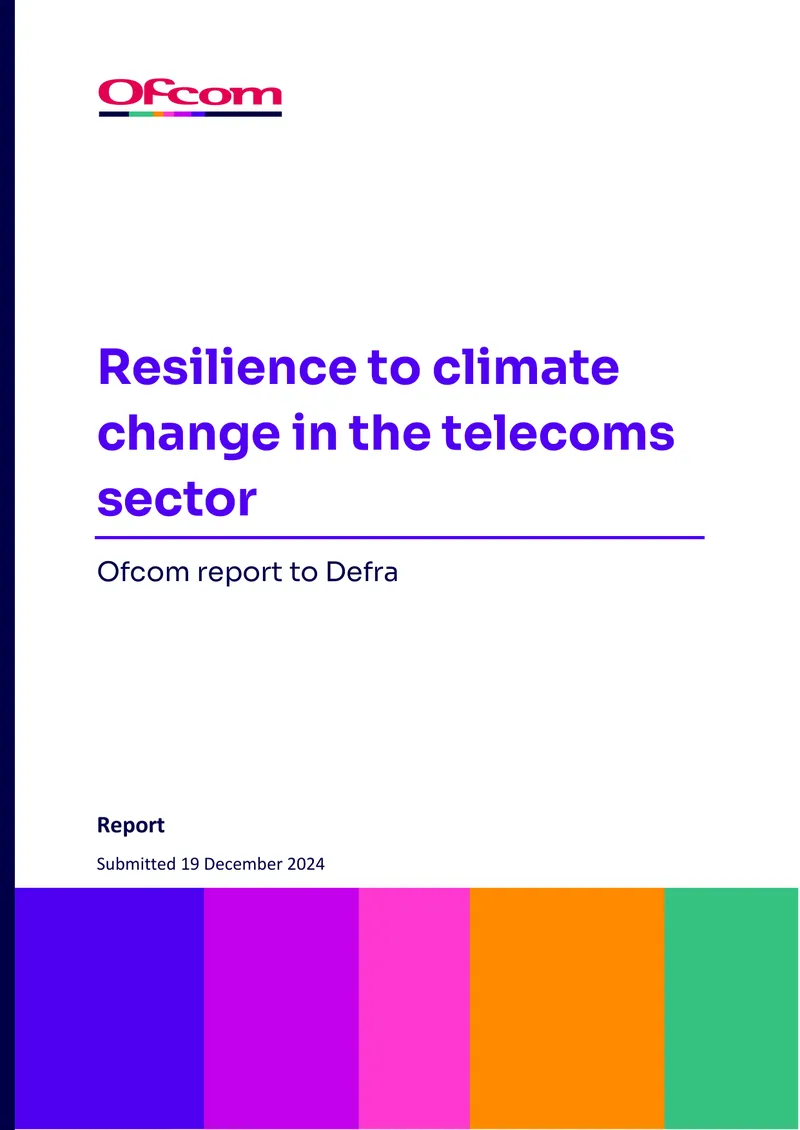 Resilience to Climate Change in the Telecoms Sector