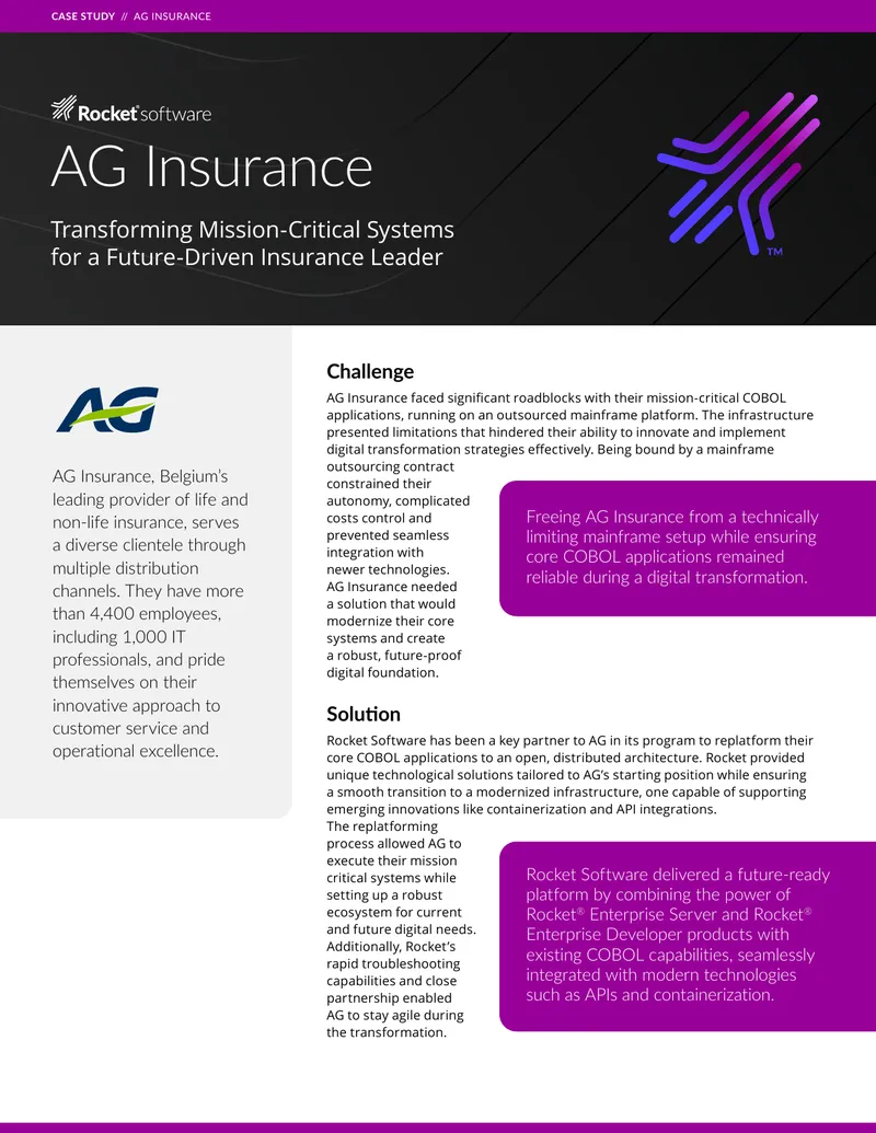 Transforming Mission-Critical Systems for AG Insurance