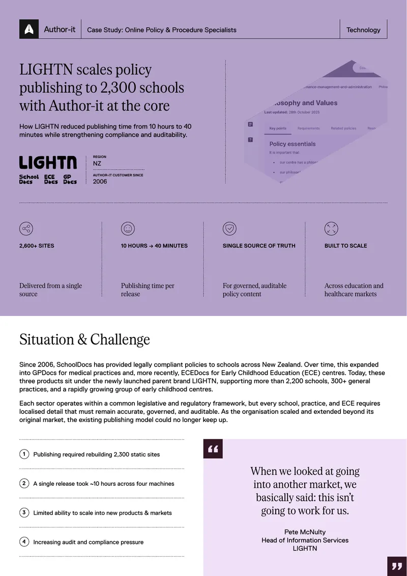 LIGHTN Policy Publishing Efficiency Case Study