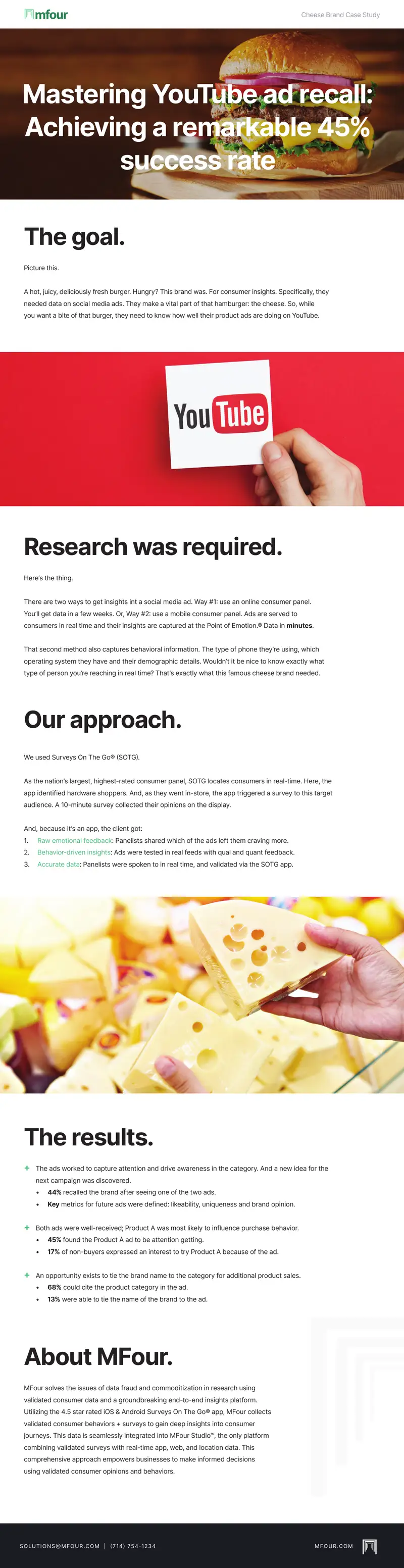 Cheese Brand Case Study on YouTube Ad Recall