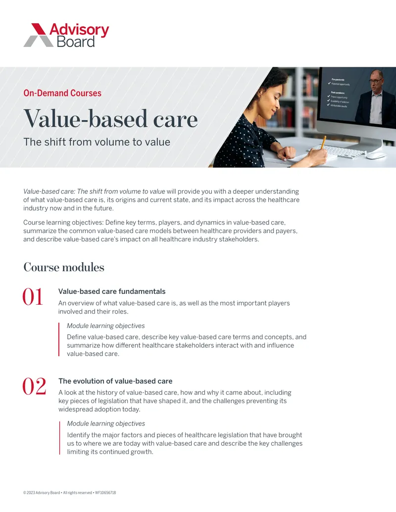Evolution and Impact of Value-Based Care