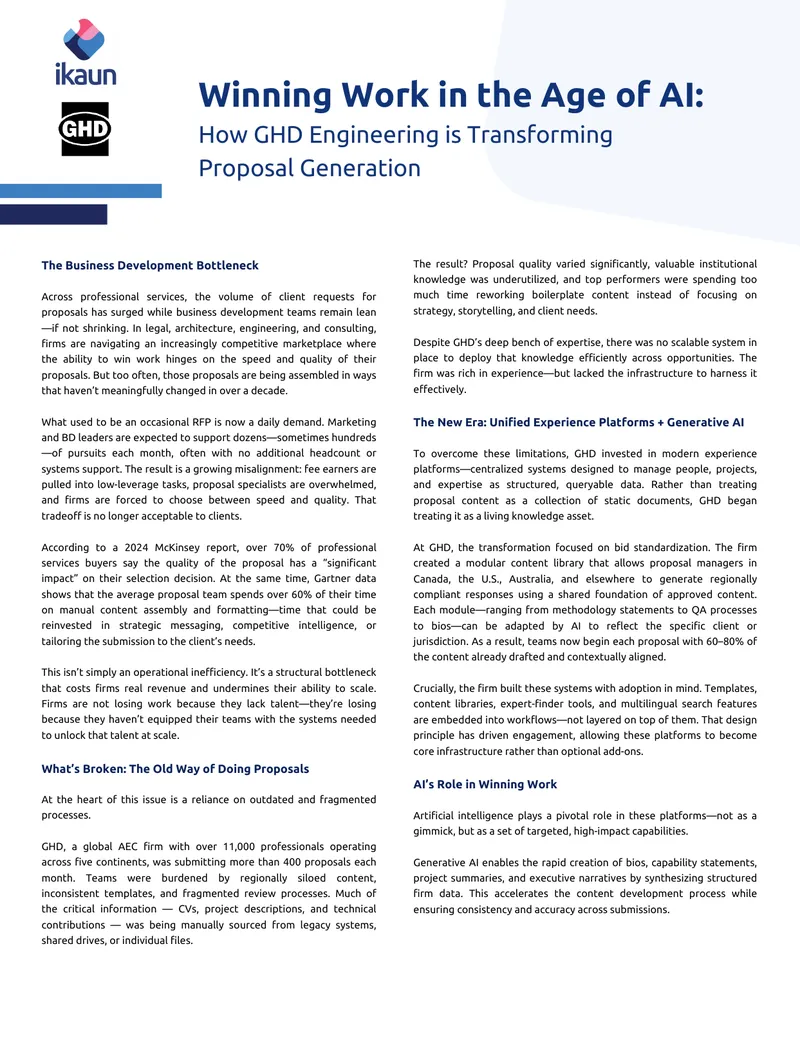 Transforming Proposal Generation in Professional Services