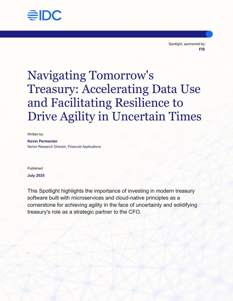 Modern Treasury Infrastructure for Agility and Resilience