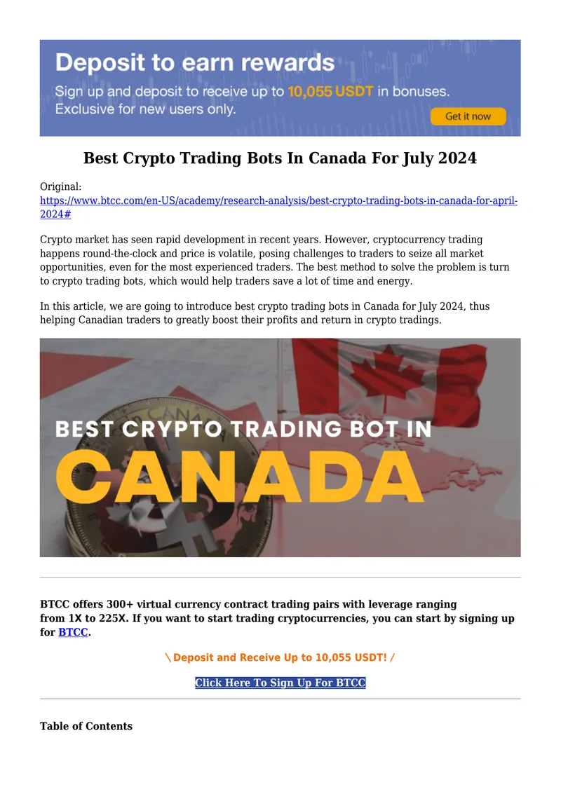 Best Crypto Trading Bots in Canada for July 2024